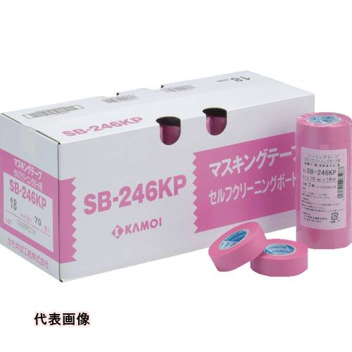 4971910266021｜257-2683 [SB246KPJAN24 ] 1販売商品画像については実際の製品と異なる場合がございます。あくまでも商品のスペックをご確認の上ご注文をお願いいたします。※この商品は受注発注の商品です。その為メーカーに在庫がない場合がございます。その場合は大変申し訳ございませんがキャンセルとさせて頂きます。予めご了承下さい。257-2683特長SB246より粘着力がアップしています。凹凸のあるセルフクリーニングボードに馴染みます。仕様色：ピンク幅(mm)：24長さ(m)：18厚さ(mm)：0.09粘着力(N/10mm)：1.83引張強度(N/10mm)：21.46粘着力(N/25mm)：4.575引張強度(N/25mm)：51.52最大テープ外径(mm)：57手で切断可仕様2粘着力：1.83N/10mm材質_仕上基材：和紙粘着剤：アクリル系質量201.500G原産国日本JANコード4971910266021「ルーペスタジオ」では、拡大鏡(虫眼鏡/ルーペ)、双眼鏡、単眼鏡、望遠鏡などのレンズ製品を主に取り扱っております。工具製品は常には在庫しておらずお取りよせとなります。ご了承下さい。マスキングテープ マスキングテープ（シーリング用）カモ井 関連商品へ