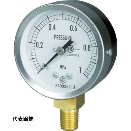 長野 JIS汎用形圧力計A枠(テーパー) 圧力レンジ(MPa):-0.1~0.00(真空計) [GS