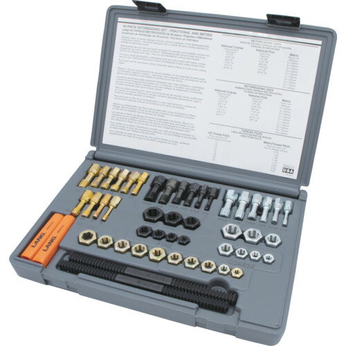 LANGTOOLS ねじ山修正工具セット 48点 タップ・ダイスセット インチ・ミリ対応 [971] 971 販売単位：1 ..