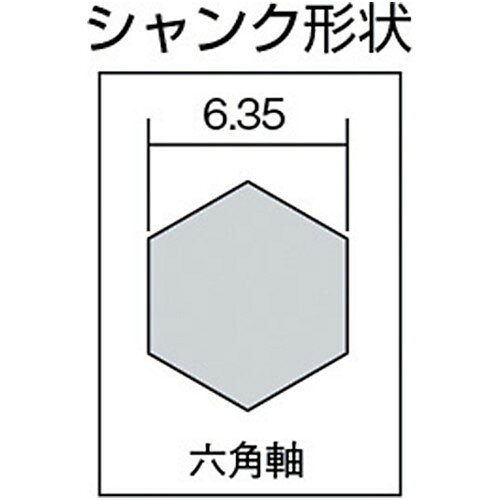 六角軸タイプ TRUSCO トラスコ中山 六角軸ステップドリル 2枚刃チタンコーティング 4~12mm [TSDSC12] 販売単位：1 送料無料