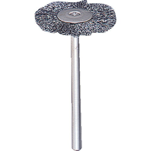 TRUSCO トラスコ中山 平型ブラシ 硬鋼線 線0.1X外径Φ23X軸Φ3 [233H-2] 販売単位：1