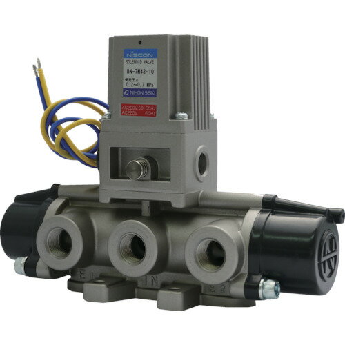 日本精器 4方向電磁弁10AAC200V7Mシリーズシングル [BN-7M43-10-E200] 販売単位：1 送料無料