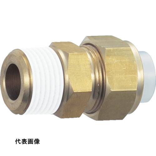 継手 配管 ネジ ねじ 建築 TRUSCO トラスコ中山 【売切廃番】クイックシール継手 コネクタ φ10X8 呼びR3/8 工事 [TS-10X8-03C] 販売単位：1