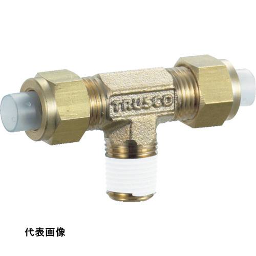 継手 配管 ネジ ねじ 建築 TRUSCO トラスコ中山 【売切廃番】配管継手 クイックシール継手 チーズ Φ6×4.5 呼びR1/4 工事 [TS-6X45-02T] 販売単位：1