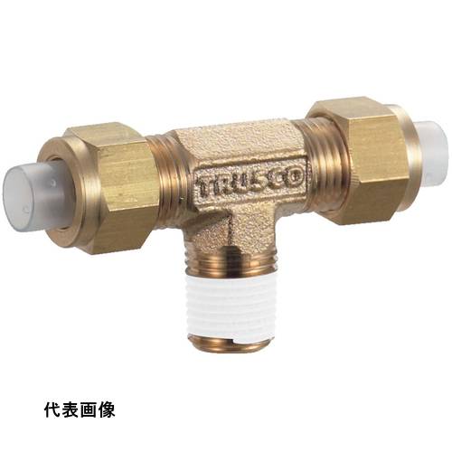 継手 配管 ネジ ねじ 建築 TRUSCO トラスコ中山 【売切廃番】配管継手 クイックシール継手 チーズ Φ4×2 呼びR1/8 工事 [TS-4X2-01T] 販売単位：1