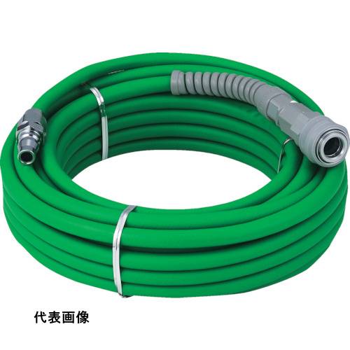 TRUSCO トラスコ中山 軽量やわらかホース 6.5×10.0 20m 緑(オレンジライン) [TKYH-20] 販売単位：1 送..