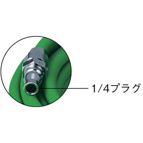 TRUSCO トラスコ中山 軽量やわらかホース 6.5×10.0 10m 緑(オレンジライン) [TKYH-10] 販売単位：1 送料無料