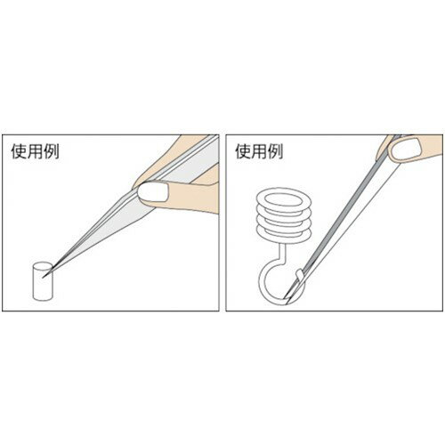 ステンレス製ピンセット TRUSCO トラスコ中山 耐酸耐磁ルビスピンセット 120mm 先丸先細型 [2-SA] 販売単位：1