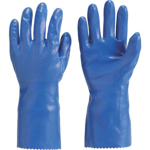 TRUSCO トラスコ中山 厚手手袋 ロングタイプ Mサイズ ニトリルゴム手袋(裏布付) [DPM-6630-M] 販売単位：1