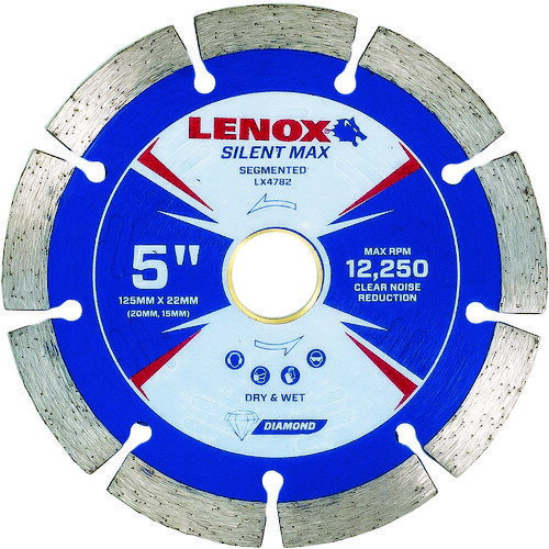 LENOX サイレントマックス セグメント125 静音ダイヤモンドホイール [LX4782] LX4782 販売単位：1 送料無料 1
