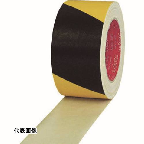 SLIONTEC 危険表示用布粘着テープ60mm×25m イエロー/ブラック [336200-SS-00-60X25...