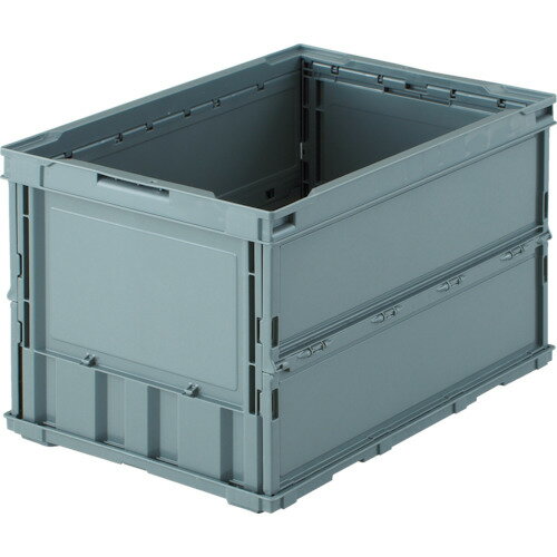 TRUSCO トラスコ中山 オリコン 薄型折りたたみコンテナ 50L グレー グレー [TR-O50B GY] 販売単位：1