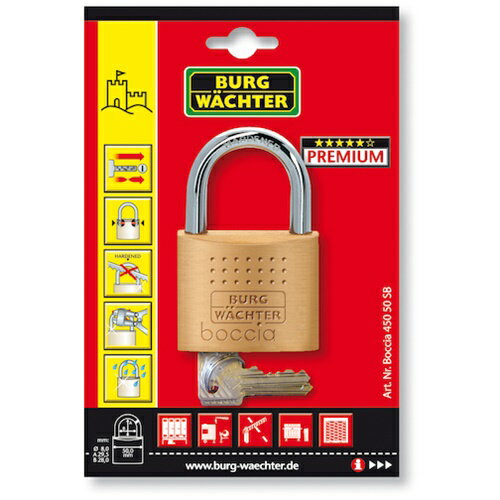 ブルク ヴェヒター シリンダー南京錠 ボッシア 450-50SB ディンプルキー [6591] 6591 販売単位：1 送料無料