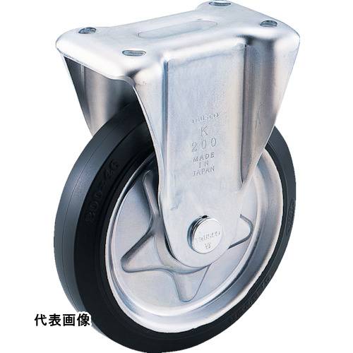TRUSCO トラスコ中山 プレス製ゴムキャスター 固定 Φ150 [TK-150] 販売単位：1
