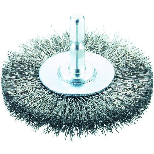 TRUSCO トラスコ中山 軸付ホイールブラシ φ65X軸6.35 ステンレス線0.3 [TB-6233-60] 販売単位：1