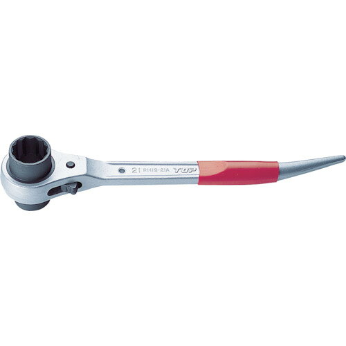 TOP アルミショートラチェットレンチ 19X24mm [RM-19X24A] 販売単位：1 送料無料