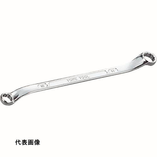 TONE 両口ロングメカニックめがねレンチ(45°×10°) 対辺寸法10×13mm 全長196mm [M44-1013] 販売単位：1