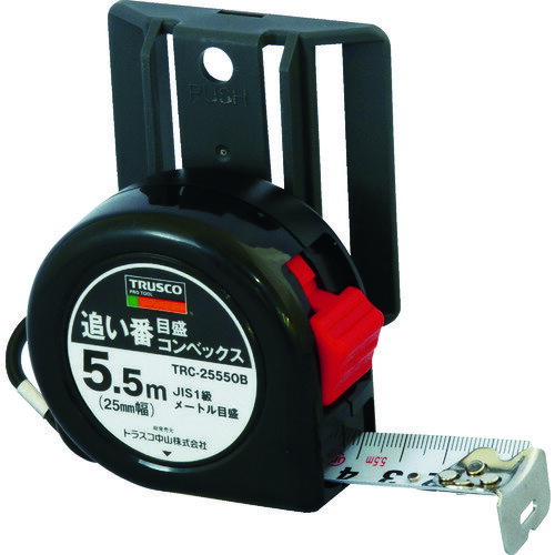 ベルトホルダー付タイプ TRUSCO トラスコ中山 追い番目盛コンベックス25mm幅 5.5m [TRC-2555OB] 販売単位：1