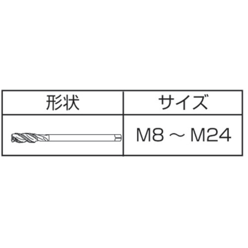 ヤマワ 深穴用ショートスパイラルタップ S-SP P2 M16X2 [S-SP-M16X2] 販売単位：1 送料無料