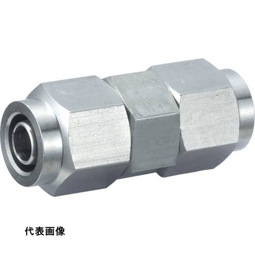 くい込み管継手 フッ素樹脂チューブ用 TRUSCO トラスコ中山 SUSユニオン 適用チューブ径8X6 [TS8-00U] 販売単位：1