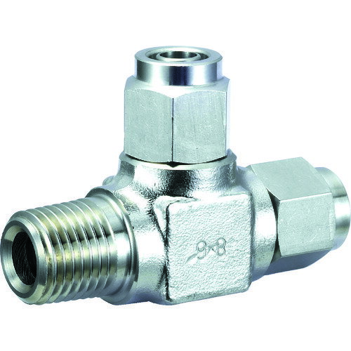 くい込み管継手 フッ素樹脂チューブ用 TRUSCO トラスコ中山 SUSメイルランティ 適用チューブ径4X2 ねじR1/8 [TS4-01RT] 販売単位：1 送料無料