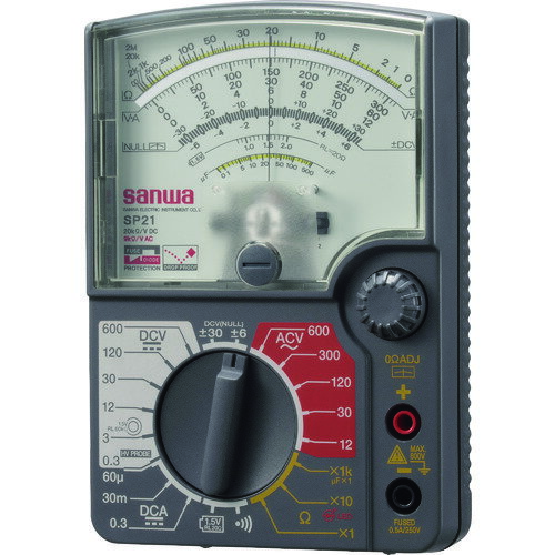 SANWA アナログマルチテスタ 導通ブザー付き [SP-21] 販売単位：1 送料無料