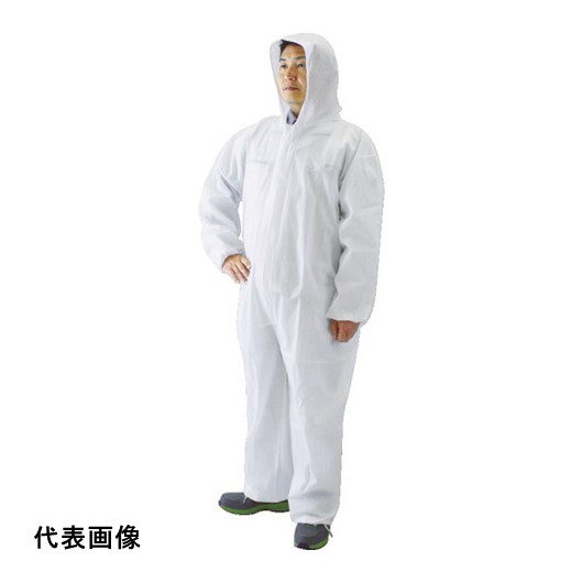 静電気対策保護服 TRUSCO トラスコ中山 エレブレイク(コロナ放電式帯電防止不織布)つなぎ M [TELPC-M] 販売単位：1