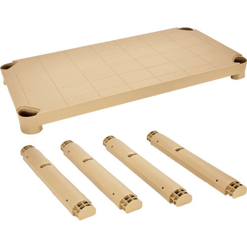 TRUSCO トラスコ中山 プラ棚用 棚板セット 棚板間隔高さ515mm用脚4本付 ライトサンド [TPT-344S-LS] TP..