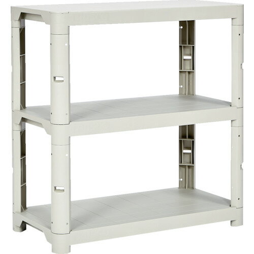 TRUSCO トラスコ中山 プラ棚 高さ943-3段タイプ コーナーキャップ4個付 ネオグレー [TPT-3343CA] TPT33..