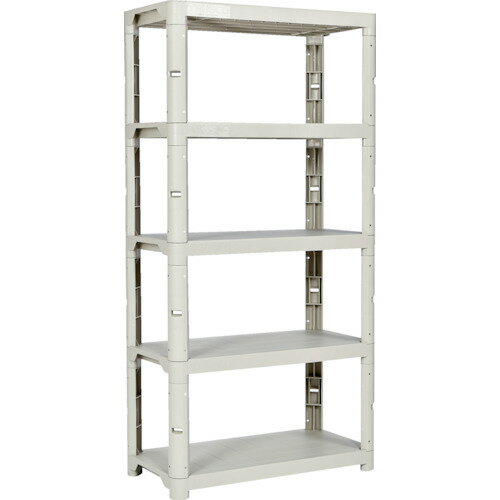 TRUSCO トラスコ中山 プラ棚 高さ1800-5段タイプ コーナーキャップ4個付 ネオグレー [TPT-6345CA] TPT6..