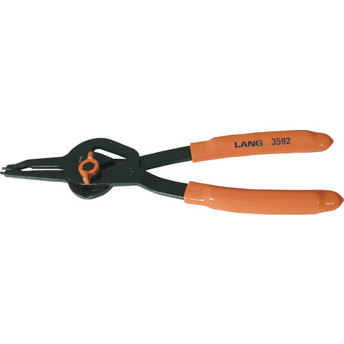 LANGTOOLS スナップリングプライヤー(軸穴兼用)直爪 [3592] 3592 販売単位：1 送料無料