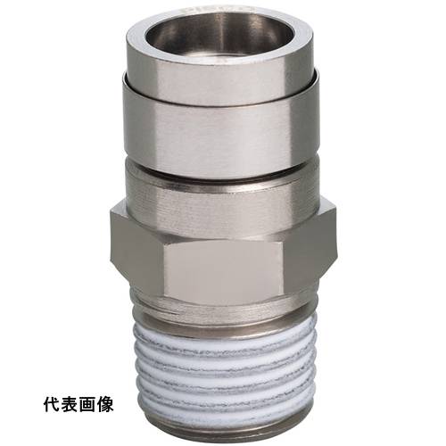 PISCO チューブフィッティング ブラスストレート チューブ6 ネジR1/8 ゴムHNBR [KC6-01] 販売単位：1