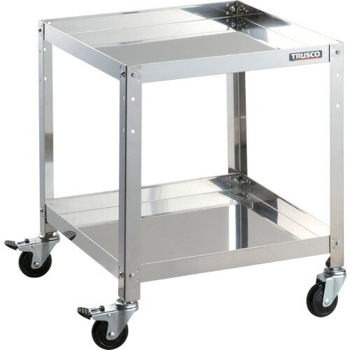 ステンレス製ワゴン ボルトタイプ TRUSCO トラスコ中山 ステンレスワゴン クリーンラビット 75φゴム車..