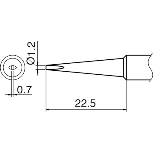 4962615036873｜3844099 [T18DL12] 1本販売商品画像については実際の製品と異なる場合がございます。あくまでも商品のスペックをご確認の上ご注文をお願いいたします。※この商品は受注発注の商品です。その為メーカーに在庫がない場合がございます。その場合は大変申し訳ございませんがキャンセルとさせて頂きます。予めご了承下さい。3844099仕様コテ先名称：1.2DL型適合機種：FX-600、FX-8801仕様2鉛フリーはんだ対応適合ステーション本体：FX-888、FX-888Dヒーター分離型質量10.000G原産国日本JANコード4962615036873「ルーペスタジオ」では、拡大鏡(虫眼鏡/ルーペ)、双眼鏡、単眼鏡、望遠鏡などのレンズ製品を主に取り扱っております。工具製品は常には在庫しておらずお取りよせとなります。ご了承下さい。ステーション型はんだこて はんだこて用パーツ白光 こて先 関連商品へ