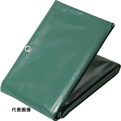 萩原 ターピー エステル帆布トラックシート 4号 小型トラック グリーン 3.0×3.7m [H4] 販売単位：1 送料無料