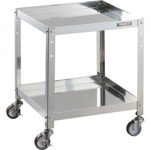 ステンレス製ワゴン ボルトタイプ TRUSCO トラスコ中山 ステンレスワゴン クリーンラビット 75φウレタ..