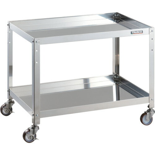 ステンレス製ワゴン ボルトタイプ TRUSCO トラスコ中山 ステンレスワゴン クリーンラビット 75φウレタ..
