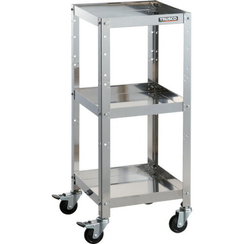ステンレス製ワゴン ボルトタイプ TRUSCO トラスコ中山 ステンレスワゴン クリーンラビット 75φゴム車..