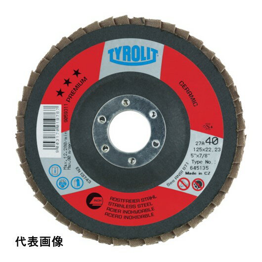 工具 研磨 おすすめ TYROLIT セラミックフラップディスク セラボンド 125mm #60 [719800] 10枚セット 送料無料