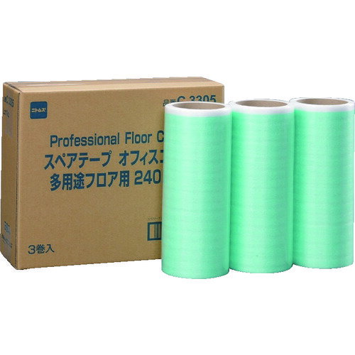 Rakuten - ニトムズ オフィスコロコロ多用途フロア用スペアテープ 幅240mm (3巻入) [C3305] 販売単位：1