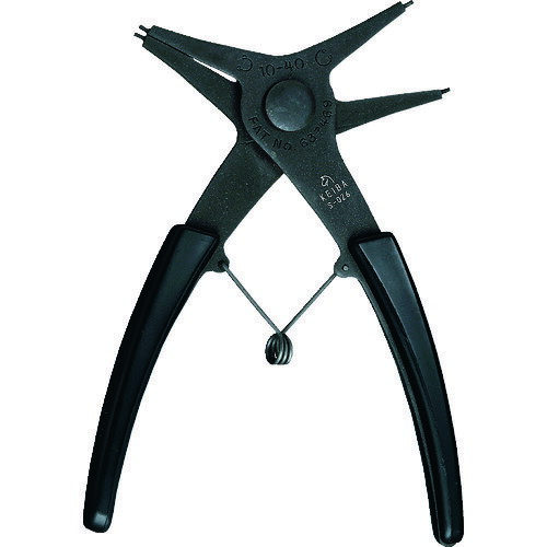 Pliers Other - KEIBA スナップリングプライヤー(軸穴両用 有効呼径~40mm) 140 [S-026] 販売単位：1 送料無料