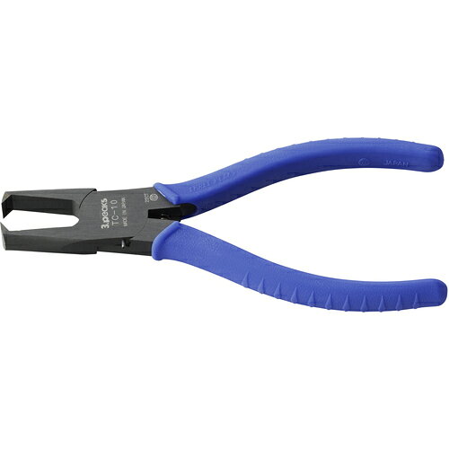 4960225270281｜4962958 [TC7Z] 1個販売 商品画像については実際の製品と異なる場合がございます。あくまでも商品のスペックをご確認の上ご注文をお願いいたします。※この商品は受注発注の商品です。その為メーカーに在庫がない場合がございます。その場合は大変申し訳ございませんがキャンセルとさせて頂きます。予めご了承下さい。4962958特長狭い箇所、奥深い箇所でのプラスチックゲートの切断に最適です。真上から刃が入ります。逆手持ち可能です。用途プラスチック成形業。仕様全長(mm)：140刃表面形状：ラウンド刃切断能力(mm)ABS樹脂：○切断能力(mm)プラスチック：φ4切断能力(mm)樹脂：φ4仕様2コイルばね付ラウンド刃寸法(mm)：A=140／B=51／C=92／D=17／E=10／F=7／G=9材質_仕上クロムバナジウム鋼グリップ：エラストマー樹脂質量130.000G注意絶対に電気を通さないで下さい。非絶縁工具です。ハンマーがわりに使用しないでください。使用範囲をこえての使用はしないでください。原産国日本JANコード4960225270281「ルーペスタジオ」では、拡大鏡(虫眼鏡/ルーペ)、双眼鏡、単眼鏡、望遠鏡などのレンズ製品を主に取り扱っております。工具製品は常には在庫しておらずお取りよせとなります。ご了承下さい。ニッパプラスチック用 ニッパ（プラスチック用）スリーピークス トップカッター（バネ付） 関連商品へ