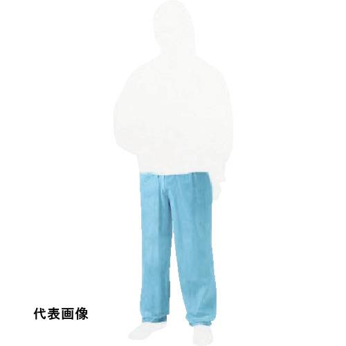 TRUSCO トラスコ中山 不織布使い捨て保護服ズボン Lサイズ ブルー [TPC-Z-L-B] 販売単位：1