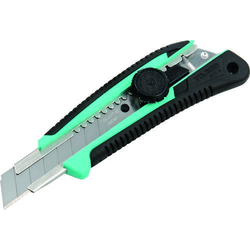 カッター ナイフ おすすめ 工具 タジマ カッターナイフ ネジプロ グリ-L 緑 クリアケース入 [LC561GCL] 販売単位：1