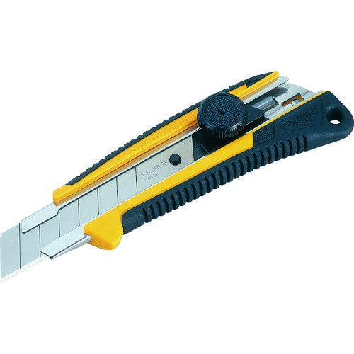 4975364015747｜796-5559 [LC641YBL] 1個販売こちらの商品はメール便対応商品です。メール便対応数：35（※1回のご注文で対応数の合計が101以上だとメール便は対応できませんので予めご了承下さい。) システム上、送料無料と表記されていても、沖縄県・離島宛、大型商品は追加料金をいただく場合があります。別途費用が発生する場合、システムの都合上ご購入時の自動配信メールには追加料金が含まれておりません。当店でご注文内容を確認し、別途メールにてご請求金額を連絡致します。商品画像については実際の製品と異なる場合がございます。あくまでも商品のスペックをご確認の上ご注文をお願いいたします。※この商品は受注発注の商品です。その為メーカーに在庫がない場合がございます。その場合は大変申し訳ございませんがキャンセルとさせて頂きます。予めご了承下さい。796-5559特長強力ネジ式ロックです。しっかり握れて滑りにくいエラストマー樹脂グリップを採用しています。頑丈な0.8mm厚ブレードホルダーを採用しました。J型刃(0.65mm厚×22mm幅)を使用しています。用途超厚物切断用カッター仕様全長(mm)：155刃厚(mm)：0.65刃長(mm)：100適合替刃：CB62-7H/Y色：黄タイプ：ねじロック式刃幅(mm)：22材質_仕上本体：エラストマー樹脂刃：炭素工具鋼(SK120)質量100.000G原産国中国JANコード4975364015747「ルーペスタジオ」では、拡大鏡(虫眼鏡/ルーペ)、双眼鏡、単眼鏡、望遠鏡などのレンズ製品を主に取り扱っております。工具製品は常には在庫しておらずお取りよせとなります。ご了承下さい。カッターナイフ カッターナイフタジマ カッターナイフ 関連商品へ