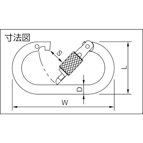 123 カラビナ ステンレスキュー [KR10-S] 販売単位：1 送料無料