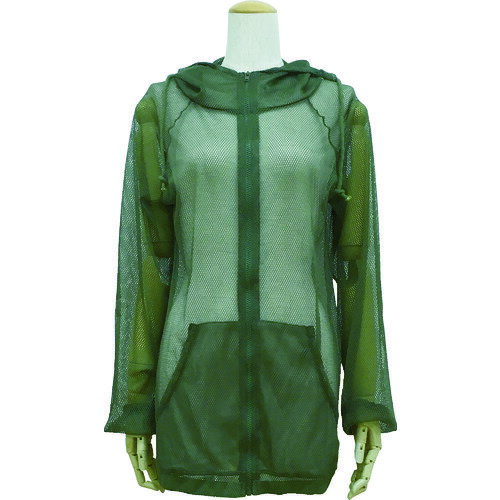 TRUSCO トラスコ中山 虫よけメッシュパーカー S~Mサイズ サファリグリーン [MPK-F1-KH] 販売単位：1 送料無料