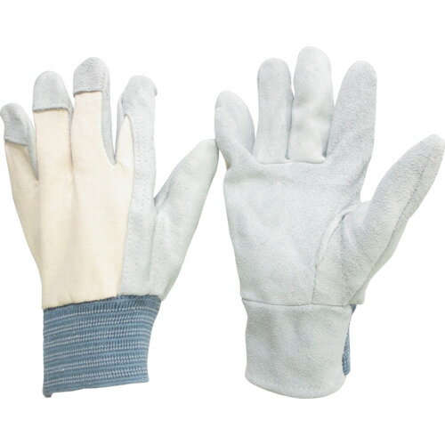 手袋 グローブ 作業用 革 牛床 袖口ゴムタイプ ミドリ安全 牛床革手袋 甲メリ MT-104 [MT-104] 販売単..