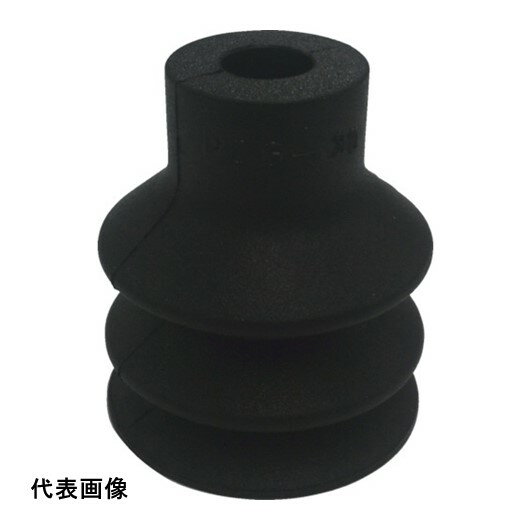 CONVUM 吸着パッド 3段ジャバラワンタッチ取付け Φ5 ニトリルゴム 黒色 [PCG-5-N] 販売単位：1