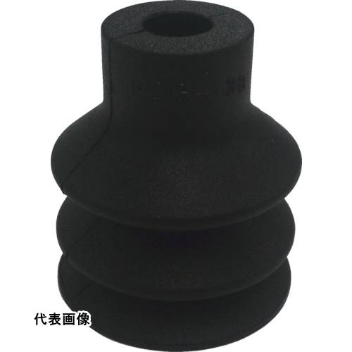CONVUM 吸着パッド 3段ジャバラワンタッチ取付け Φ7 ニトリルゴム 黒色 [PCG-7-N] 販売単位：1